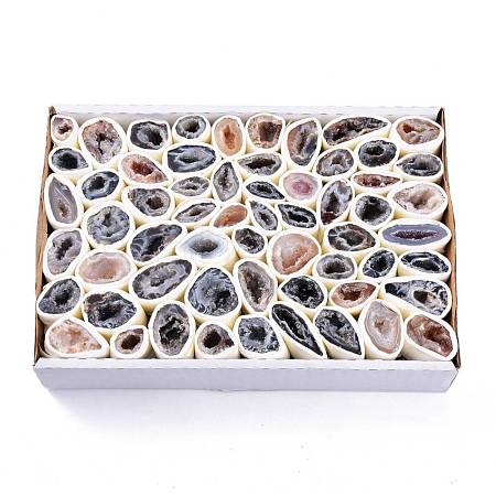 Natural Geode Agate Druzy Agate Display Decorations DJEW-I014-01B-1