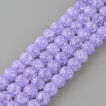 Synthetic Crackle Quartz Beads Strands GLAA-S134-8mm-15-1