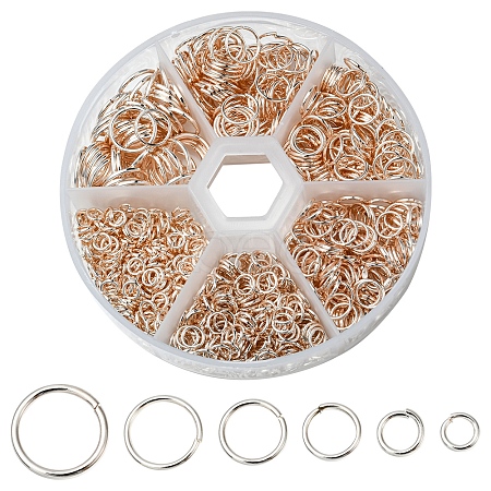 1 Box Iron Open Jump Rings Set IFIN-YW0001-44RG-1
