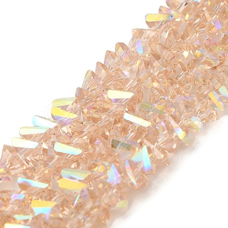 Transparent Glass Beads Strands EGLA-P061-04B-AB02-1