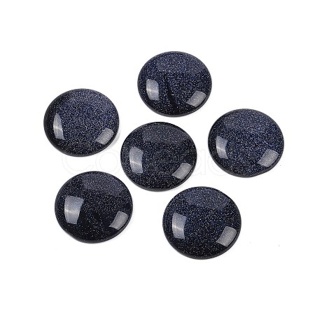Synthetic Blue Goldstone Cabochons G-H1596-FR-25mm-29-1