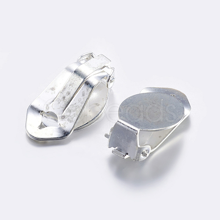 Brass Clip-on Earring Settings KK-K197-67S-1