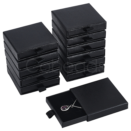 Cardboard Jewelry Set Storage Drawer Boxes CON-WH0112-007B-1