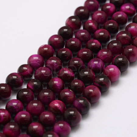 Natural Tiger Eye Bead Strands G-P230-08-C-6mm-1
