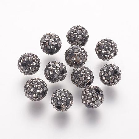 Polymer Clay Rhinestone Beads RB-K050-8mm-C03-1