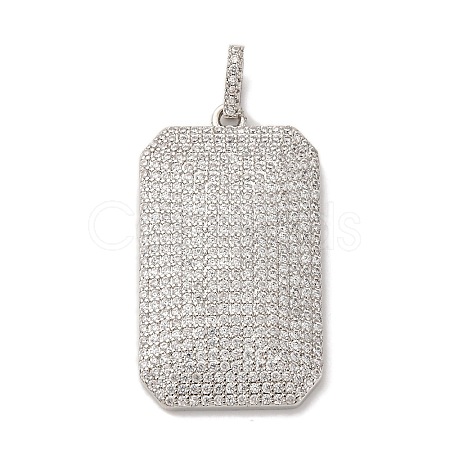 Brass Micro Pave Cubic Zirconia Pendants KK-U076-03P-01-1