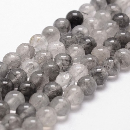 Natural Cloudy Quartz Beads Strands X-G-D840-69-8mm-1