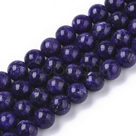 Natural Charoite Beads Strands G-S150-57-8mm-1