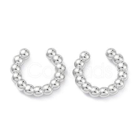 Rack Plating Brass Cuff Earrings EJEW-K245-09P-1