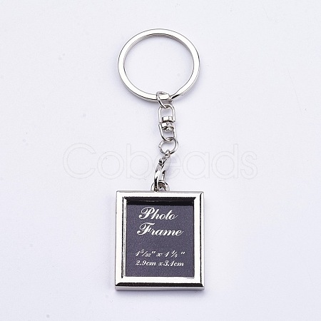 Mini Alloy Photo Frame Keychain KEYC-WH0004-01P-1
