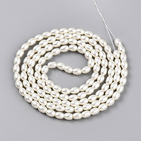 Baking Paint Pearlized Glass Pearl Bead Strands X-HY-T002-01C-02-1