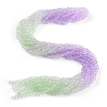 Transparent Glass Beads Strands X-GLAA-E036-07D-1