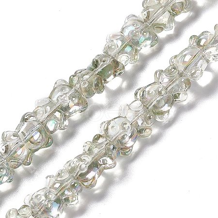 Electroplate Glass Beads Strands EGLA-L030-HR03-1