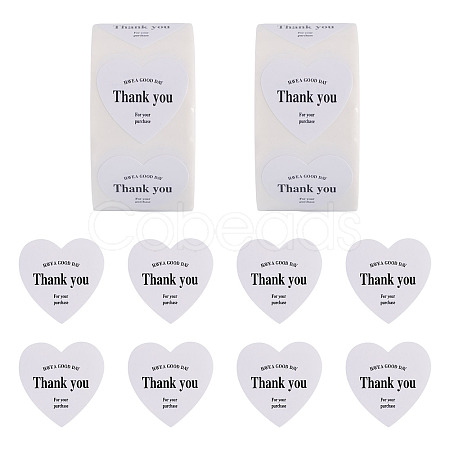 2Roll Heart with Thank You Roll Stickers DIY-TA0013-58A-1