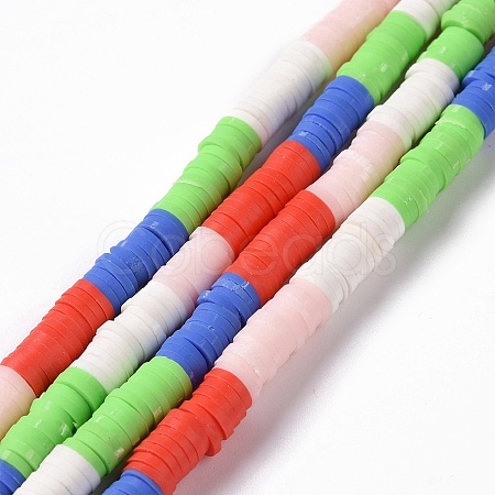 Handmade Polymer Clay Bead Strands CLAY-C003-02F-1