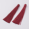 Nylon Tassels Big Pendant Decorations, Dark Red, 120x10mm, Hole: 5mm