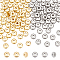 Unicraftale 100Pcs 2 Style 304 Stainless Steel Spacer Beads, Rondelle & Flat Round, Real Gold Plated & Stainless Steel Color, 5x2mm, Hole: 1.5mm, 50pcs/style