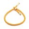 Cotton Cord Bracelets, with Brass Finding, Long-Lasting Plated, Real 24K Gold Plated, Gold, 8-1/2 inch(21.5cm)~9 inch(23cm)