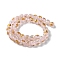 Handmade Gold & Silver Foil Lampwork Beads, Round, Pink, 12mm, about 33pcs/strand, 15.59 inch(39.6cm)