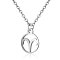 Non-Tarnish 201 Stainless Steel Pendants Necklaces, Flat Round with Constellations, Aries, 16.3 inch(40cm)x1mm