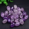 Natural Amethyst Oval Palm Stone Reiki Polished Healing Pocket Worry Stone, for Anxiety Stress Relief Therapy, 20~40mm, about 100g/set