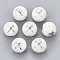 Electroplate Glass Beads, Round with Constellations Pattern, Platinum Plated, Aquarius, 10mm, Hole: 1.2mm