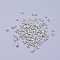 Electroplate Glass Seed Beads, Round Hole Rocailles, Silver, 2x2mm, Hole: 0.5mm