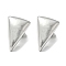 Non-Tarnish 304 Stainless Steel Stud Earrings Findings, with Loops, Stainless Steel Color, Triangle, 19x13mm, Hole: 2.5mm, Pin: 10x0.8mm