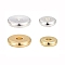 48Pcs 2 Size 2 colors Brass Spacer Beads Set, Flat Round, Mixed Color, 6mm/8mm, 1.5mm thick, hole: 2mm