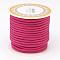 Braided Polyester Cords, Round, Camellia, 3mm, about 8.74 yards(8m)/roll