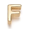 Brass Charms, for Personalized Name Necklace Making, Long-Lasting Plated, Real 18K Gold Plated, Letter.F, F: 8.5x6x3mm, Hole: 1.6mm