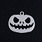 Tarnish Resistant 201 Stainless Steel Charms, For Halloween, Pumpkin Jack-O'-Lantern Jack-o-Lantern, Stainless Steel Color, 14.5x17.5x1mm, Hole: 1.5mm