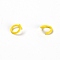 Baking Painted Metal Open Jump Rings, Yellow, 8x1.2mm, Inner Diameter: 5.6mm, about 100pcs/bag