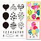 Custom PVC Plastic Clear Stamps, for DIY Scrapbooking, Photo Album Decorative, Cards Making, Balloon, 160x110mm