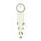 Glass Star Pendant Decorations, Hanging Suncatchers, with Natural Green Aventurine Bead, for Home Decorations, 221mm