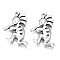 Tibetan Style Alloy Pendants, Cadmium Free & Lead Free, Kokopelli, Antique Silver, 24x15x2.5mm, Hole: 1mm, about 610pcs/1000g