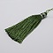 Nylon Tassels Big Pendant Decorations, Yellow Green, 95x10.5mm