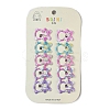 10Pcs 5 Colors Tartan Pattern Epoxy Resin Snap Hair Clip PHAR-P009-01I-1