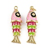 Brass Enamel Pendants X1-KK-L241-23G-03-1