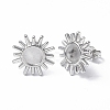 Non-Tarnish 304 Stainless Steel Stud Earring Findings STAS-F286-04P-1
