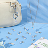 36Pcs 6 Style Glass European Dangle Charms PALLOY-ME00034-4