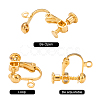 Brass Screw On Clip-on Earring Findings KK-L164-01G-2