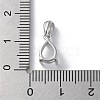 Rhodium Plated Rack Plating 925 Sterling Silver Pendants Cabochon Settings STER-NH0001-49D-P-3