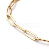Ion Plating(IP) 304 Stainless Steel Paperclip Chain Bracelets BJEW-O186-02G-3