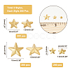 600Pcs 3 Style Star Brass Cabochons FIND-AR0002-57-2
