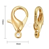 Golden Tone Zinc Alloy Lobster Claw Clasps X-E106-G-NF-4