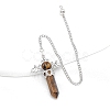 Natural Tiger Eye Dowsing Pendulum Big Pendants PW-WG53910-03-1