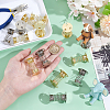 16Pcs 2 Colors Iron Handmade DIY Ultra Light Clay Spring Base IFIN-BC0007-25-3