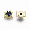 Brass Micro Pave Cubic Zirconia Cabochons KK-S061-48G-B-NR-2