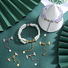10Pcs 2 Colors Brass Micro Pave Clear Cubic Zirconia End with Chains KK-BBC0019-09-3